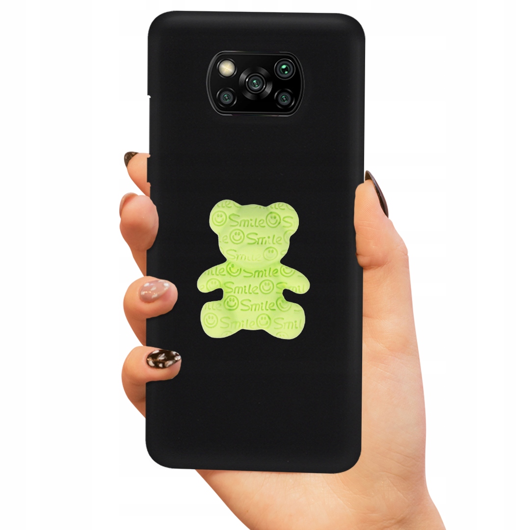 Puzdro Mat Čierne Pre Xiaomi Poco X3 Pro Zelený Medvedík