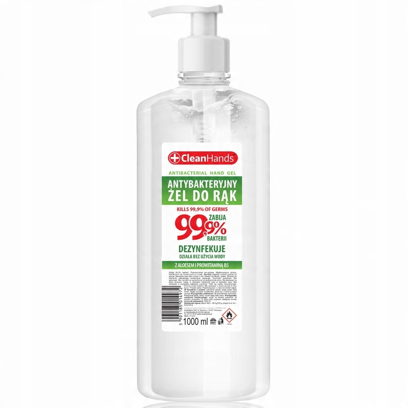 

Żel Antybakteryjny do Mycia Rąk Bez Wody #1000 ml