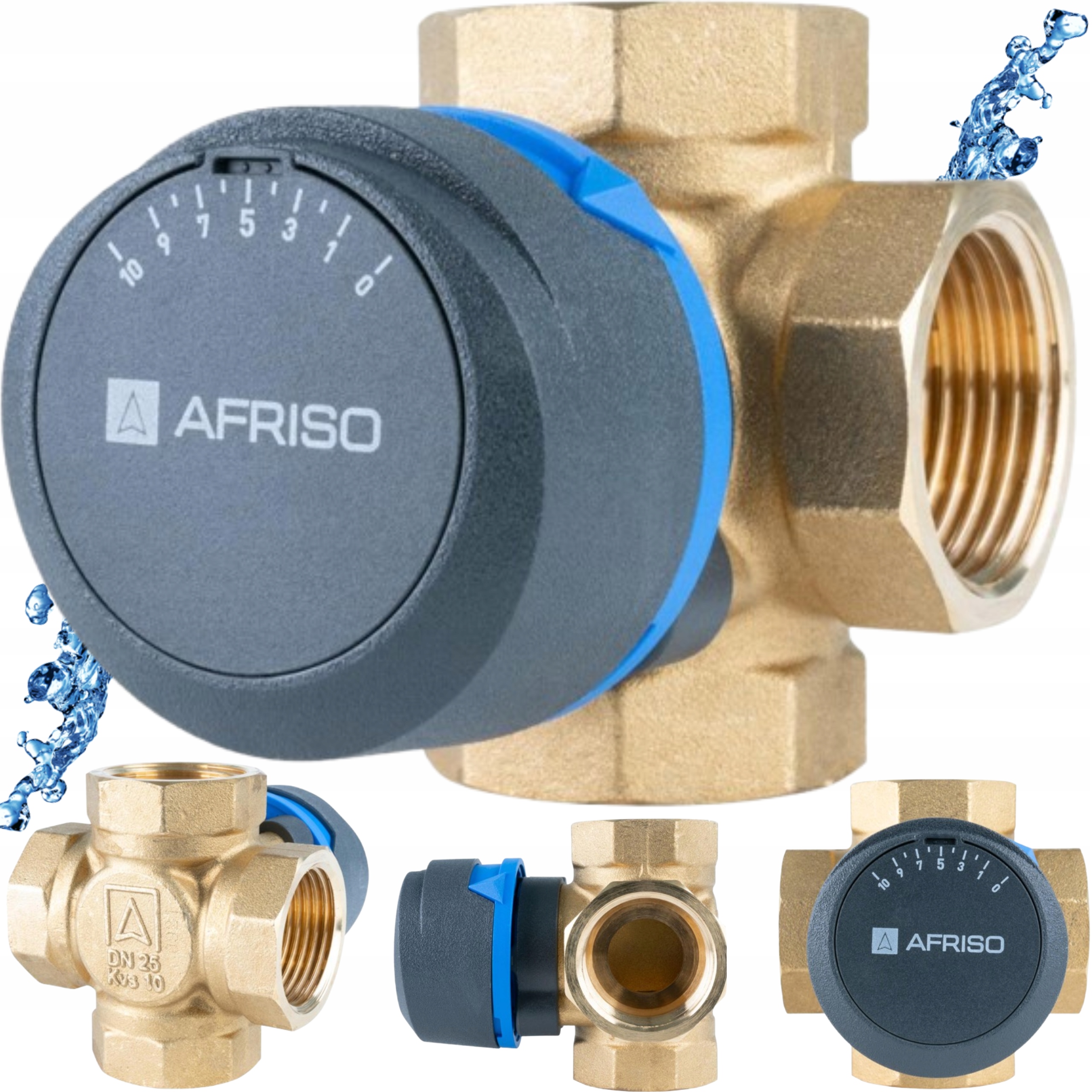 4-CESTNÝ Otočný Zmiešavací Ventil Arv 484 Vario Proclick DN25 1'' Afriso