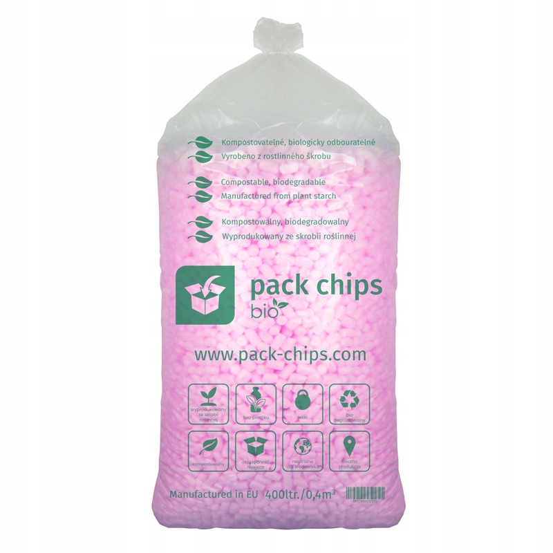 Wypełniacz EKO Pack Chips BIO 400L Różowy EAN (GTIN) 5904555107724