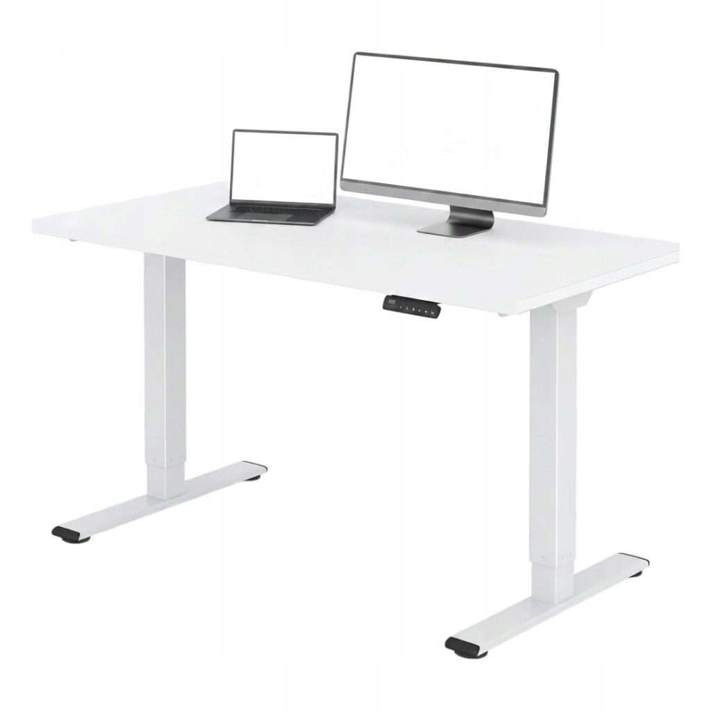 Biurko Elektryczne Flexispot QE1 110x54cm Regulowane Szuflada Białe