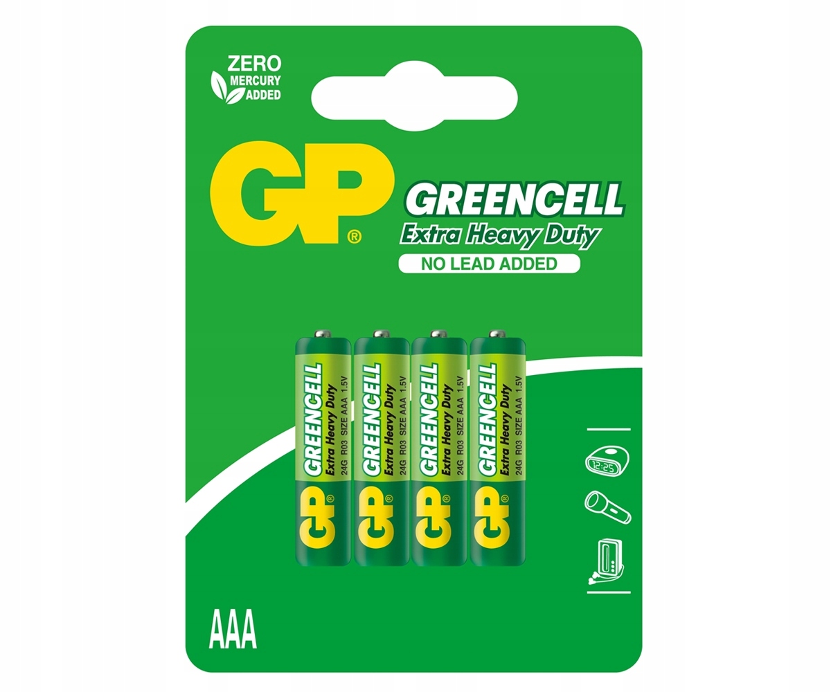 

4x Gp Bateria Cynkowo-chlorkowa Greencell R03 Aaa