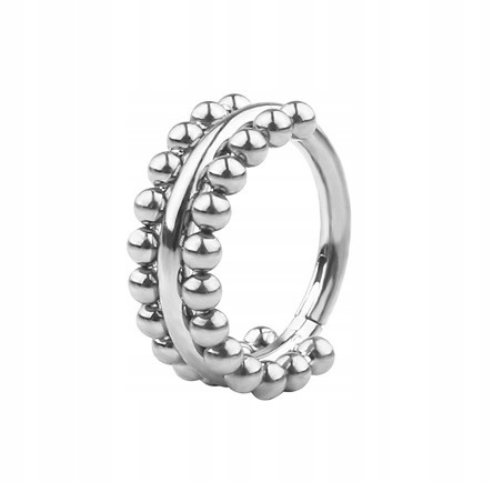 Titanové kolečko clicker ozdobné stříbrné Conch 1,2/10