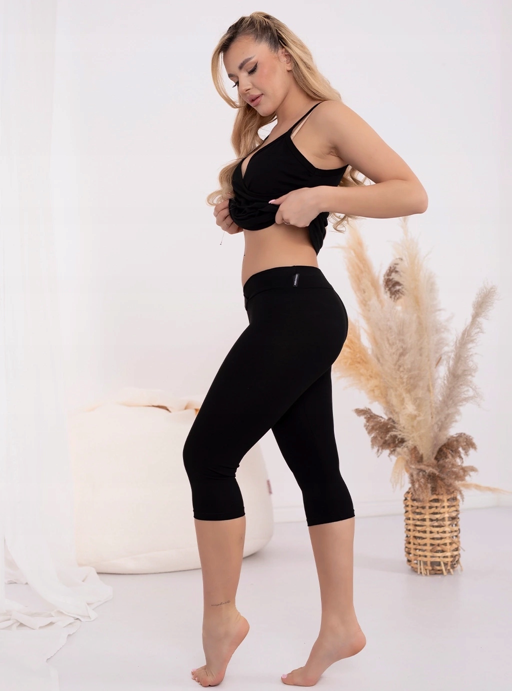 FORMOMMY LEGGINSY CIĄŻOWE GETRY SPODNIE RYBACZKI Z NISKIM STANEM M Rozmiar M