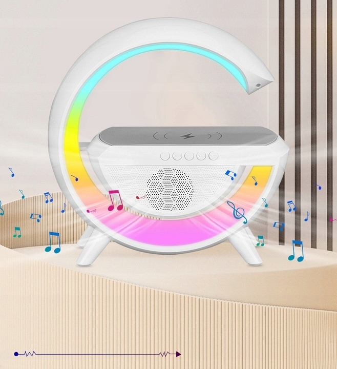 Lampka LED Ładowarka QI Głośnik RGB RADIO EAN (GTIN) 6955234568779