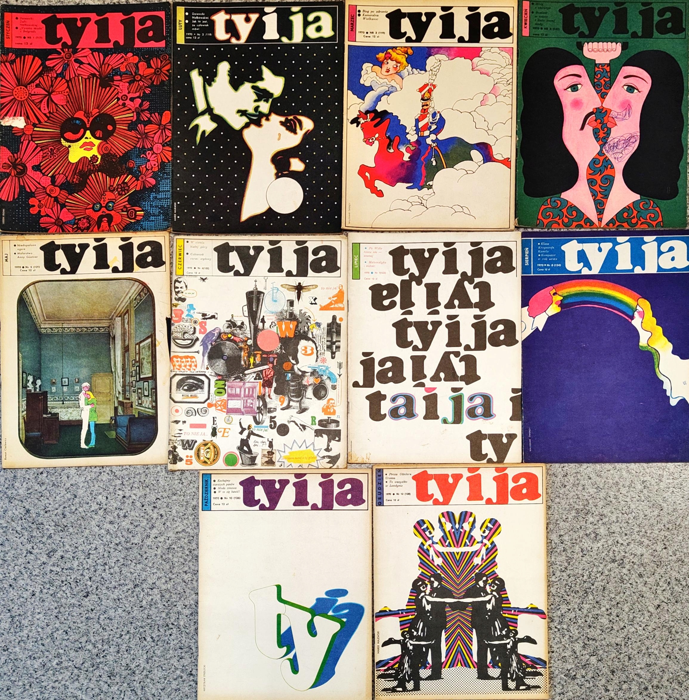 TY I JA MAGAZYN ILUSTROWANY 10 NUMERÓW ROCZNIK 1970