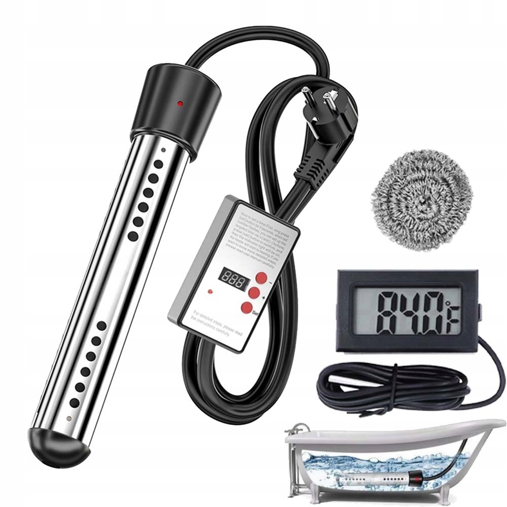 Ponorný Ohřívač Vody 3000 W, Rychlý Ohřívač S Časovačem, Vysoký Výkon