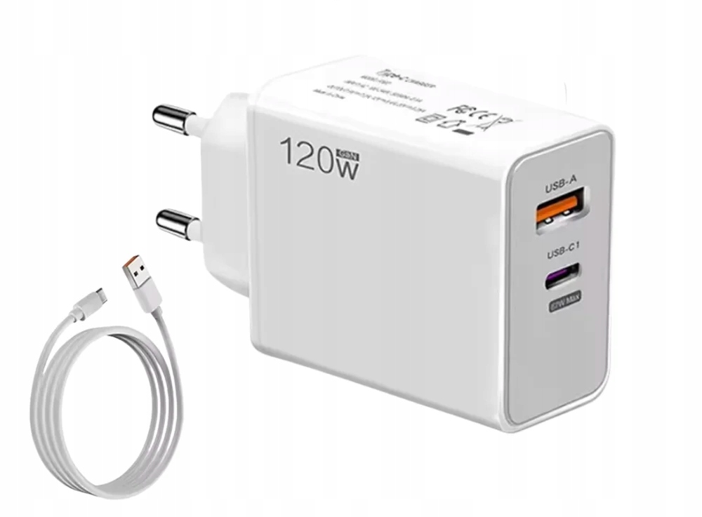 Szybka Ładowarka 120W USB Typ C PD Do Telefonu iPhone Samsung EU