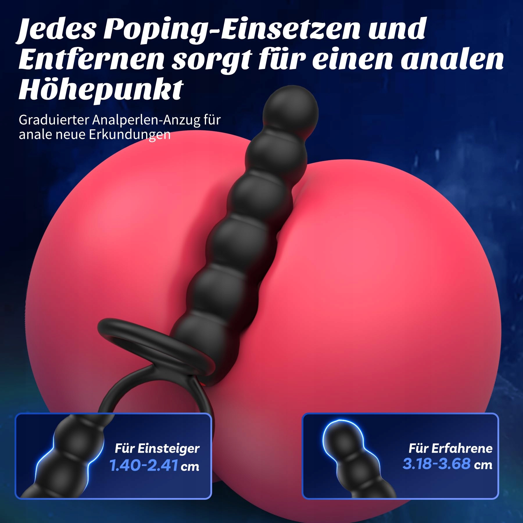 EXTREM Wibrator Analny Dla Par Podwójna Penetracja Pierścień Na Penisa — miniatura 3