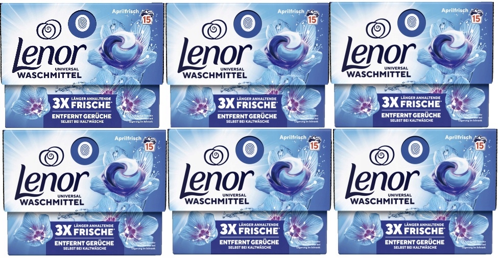Levně Lenor Universal Aprilfrisch Parfémované Kapsle Na Praní 90 Praní