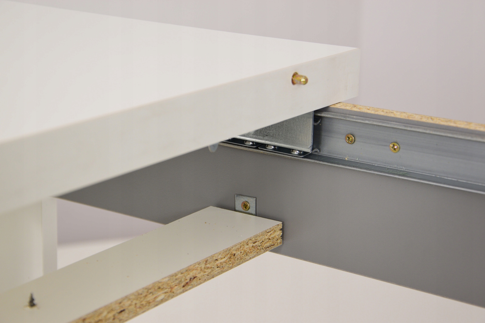 BIAŁO SZARY zestaw 4 DREWNIANE krzesła DO SALONU Długość stołu 120 cm