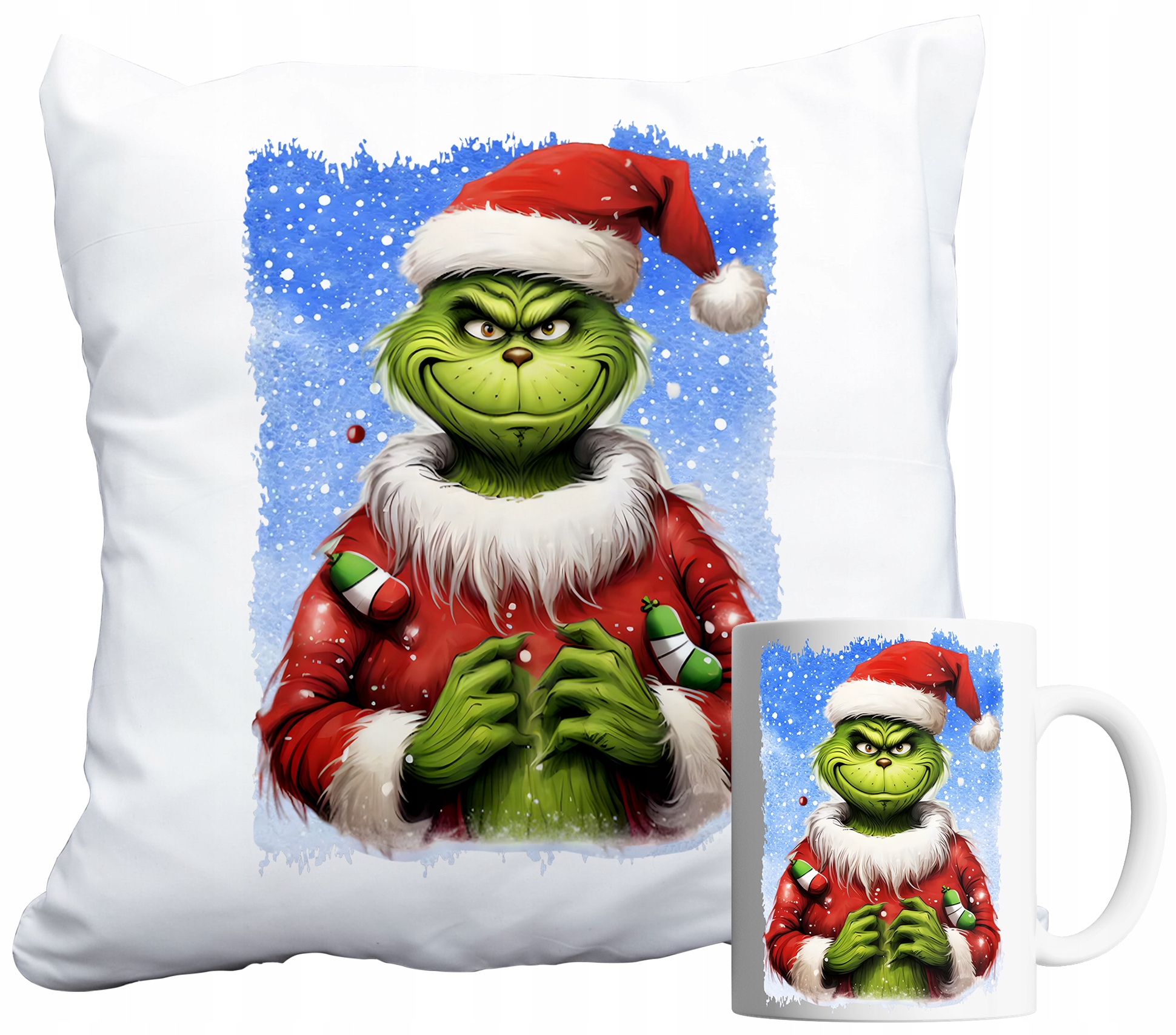 Sada Hrnek A Polštář – Grinch Na Vánoce, Vánoční Dárek Dárek Jméno