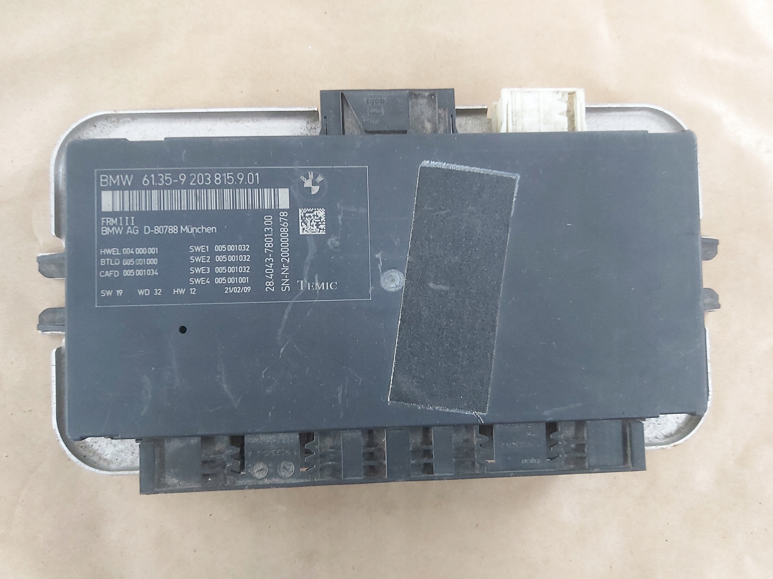 modul Bedienteil Leuchten 9203815 BMW F10