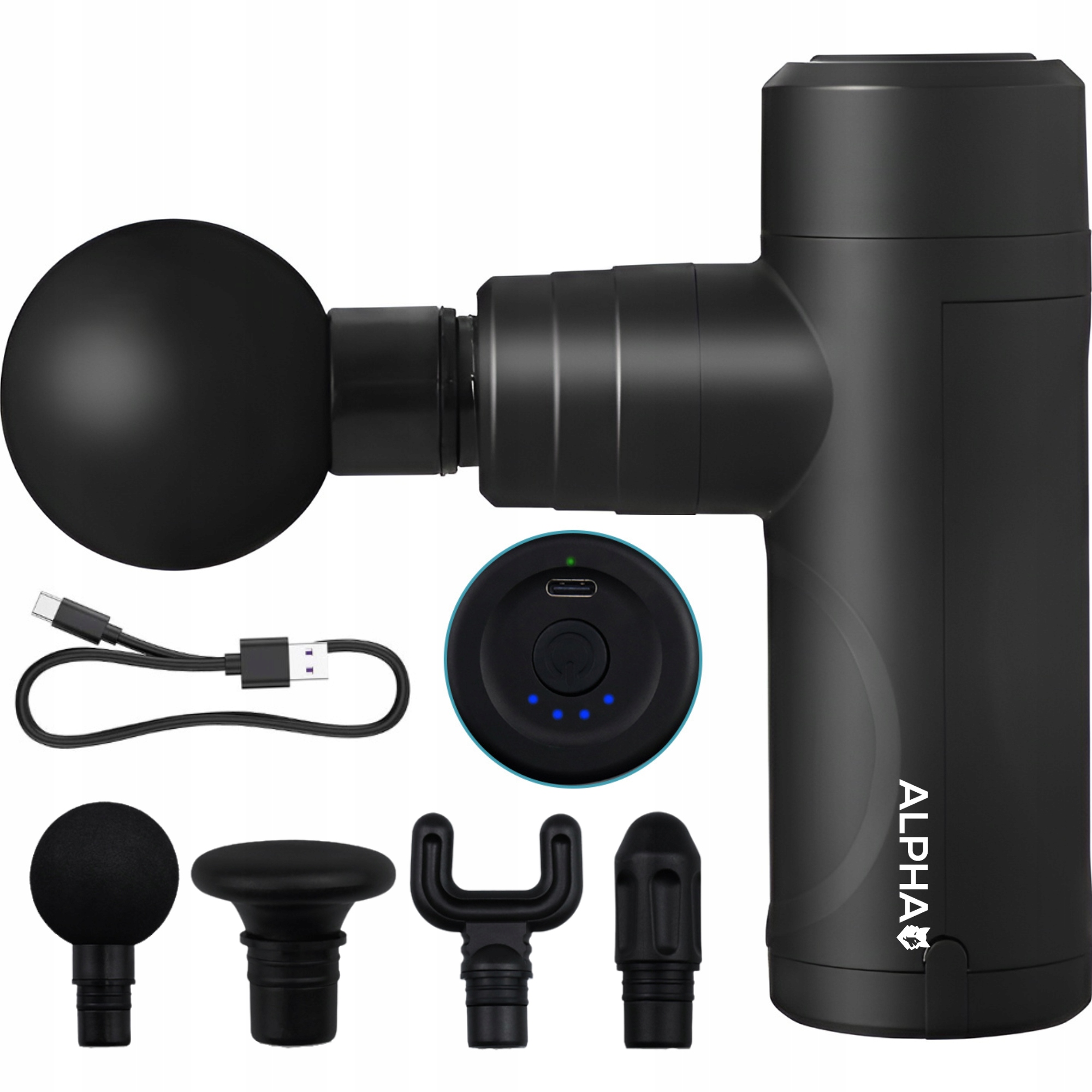 PISTOLET DO MASAŻU MOCNY MASAŻER MASSAGE GUN ALPHA 13674346876 Allegro.pl