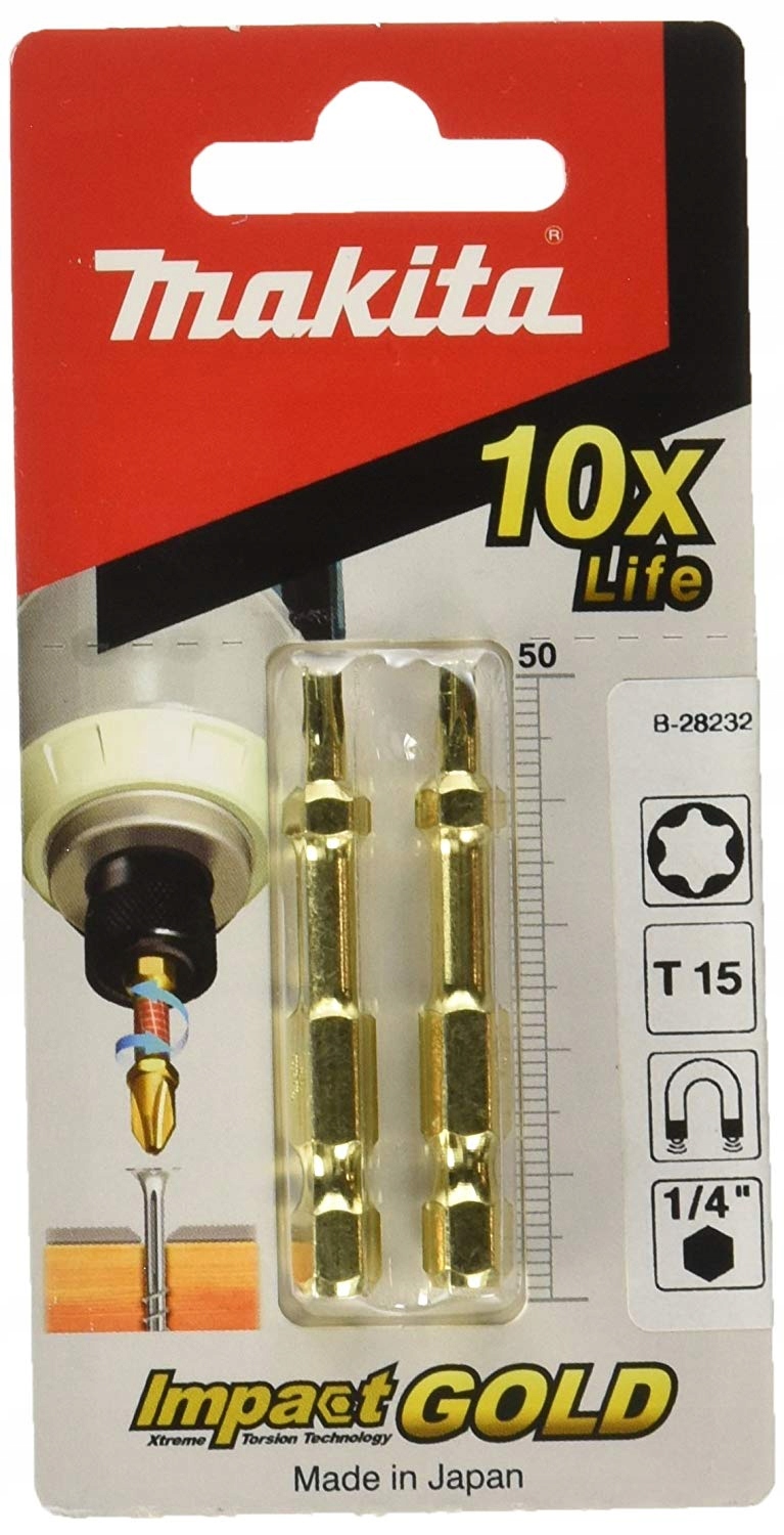 

Makita B-28232 bity T15 50mm Impact Gold 2 szt.