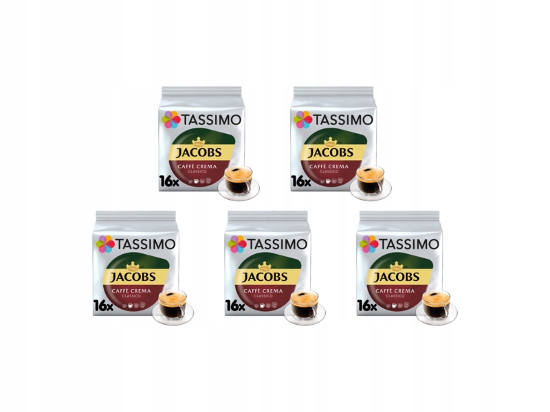 Kapsułki Tassimo Jacobs Caffe Crema Classico do Bosch Tassimo 5x16szt