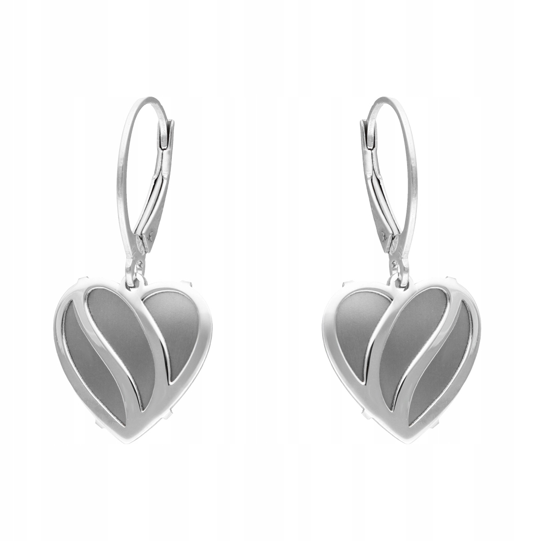 Náušnice stříbrného titanu a stříbro