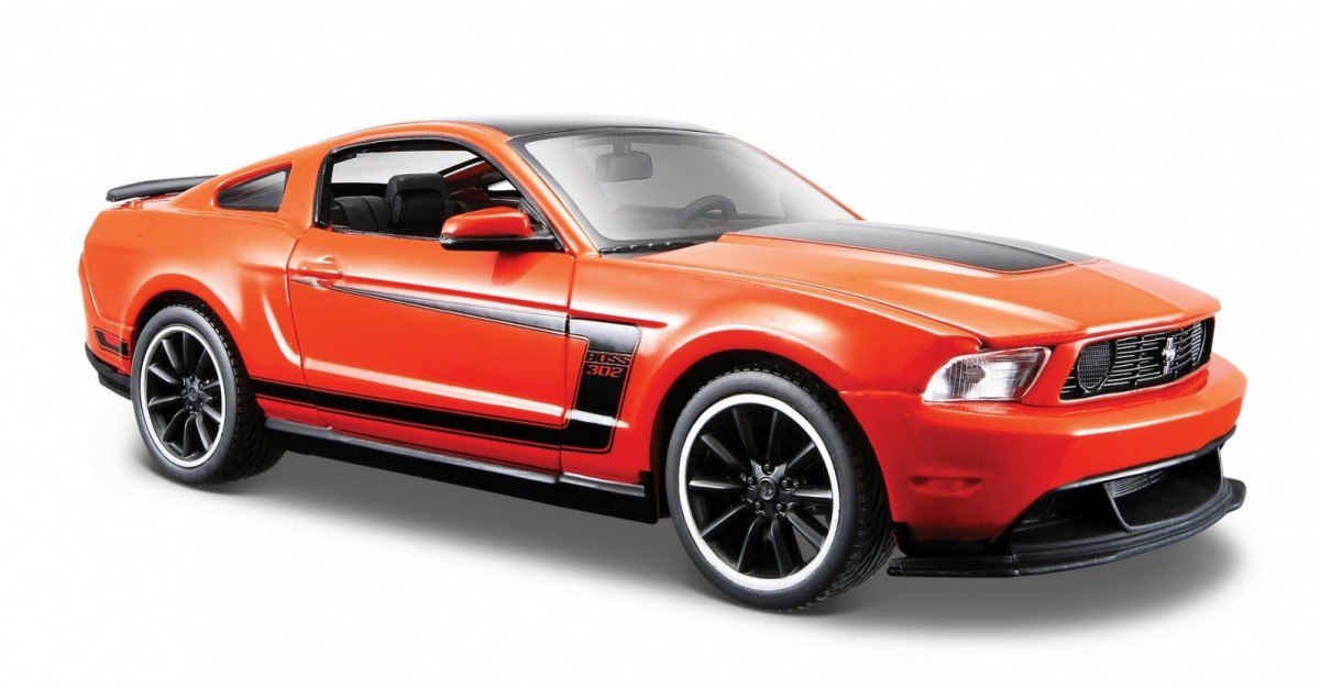 Model kompozitní Ford Mustang Boss 302 1/24 oranžový