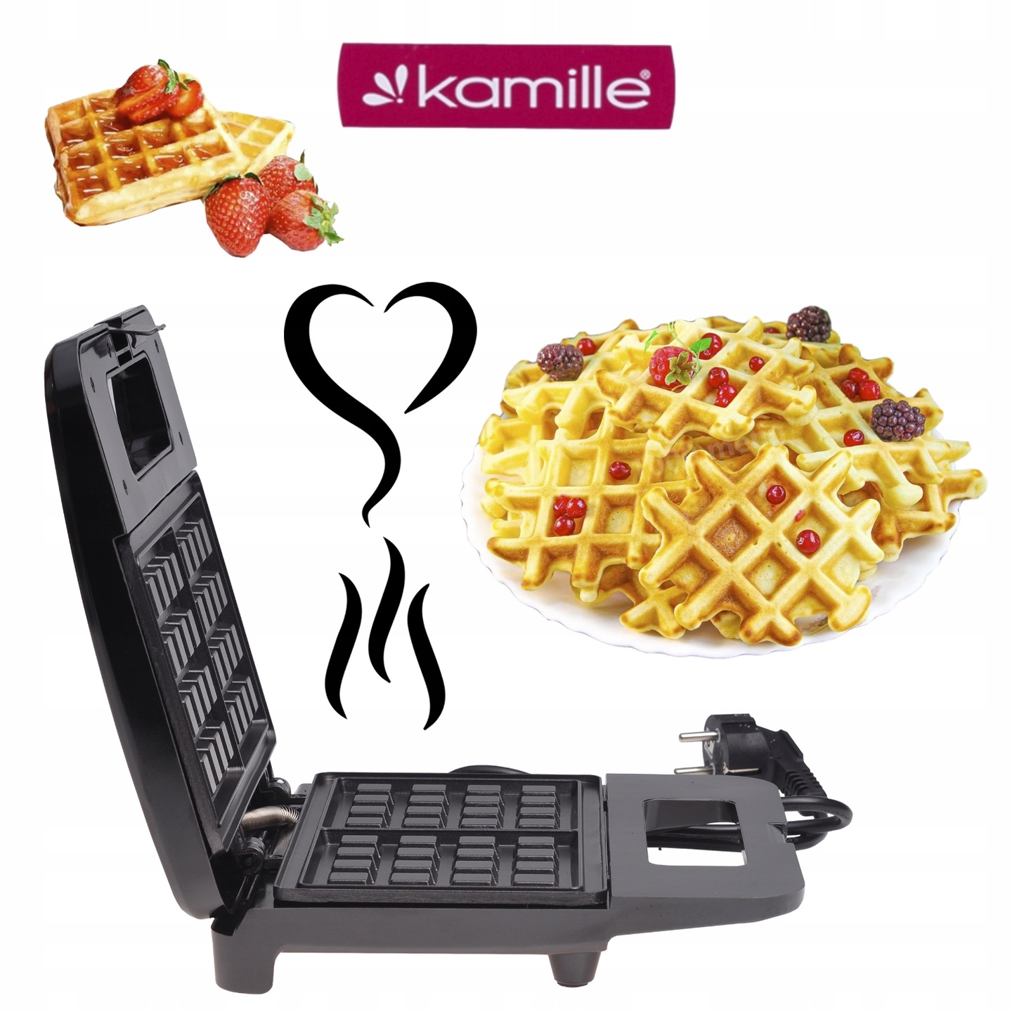 Waffle MAKER CRISPY WaffleS Brand Kamille