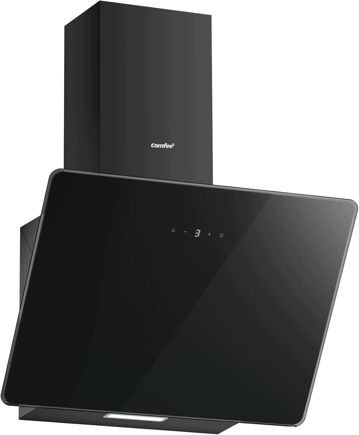 Nástěnný odsavač par Comfee ANGJ72B 60 cm, 650 m³/h, z tvrzeného skla
