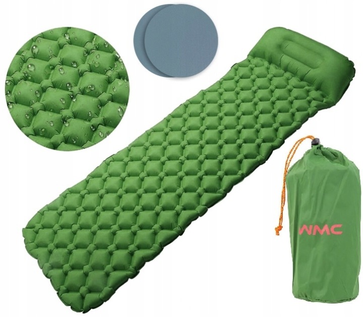 nafukovací turistická matrace s polštářem 190x60x5 cm