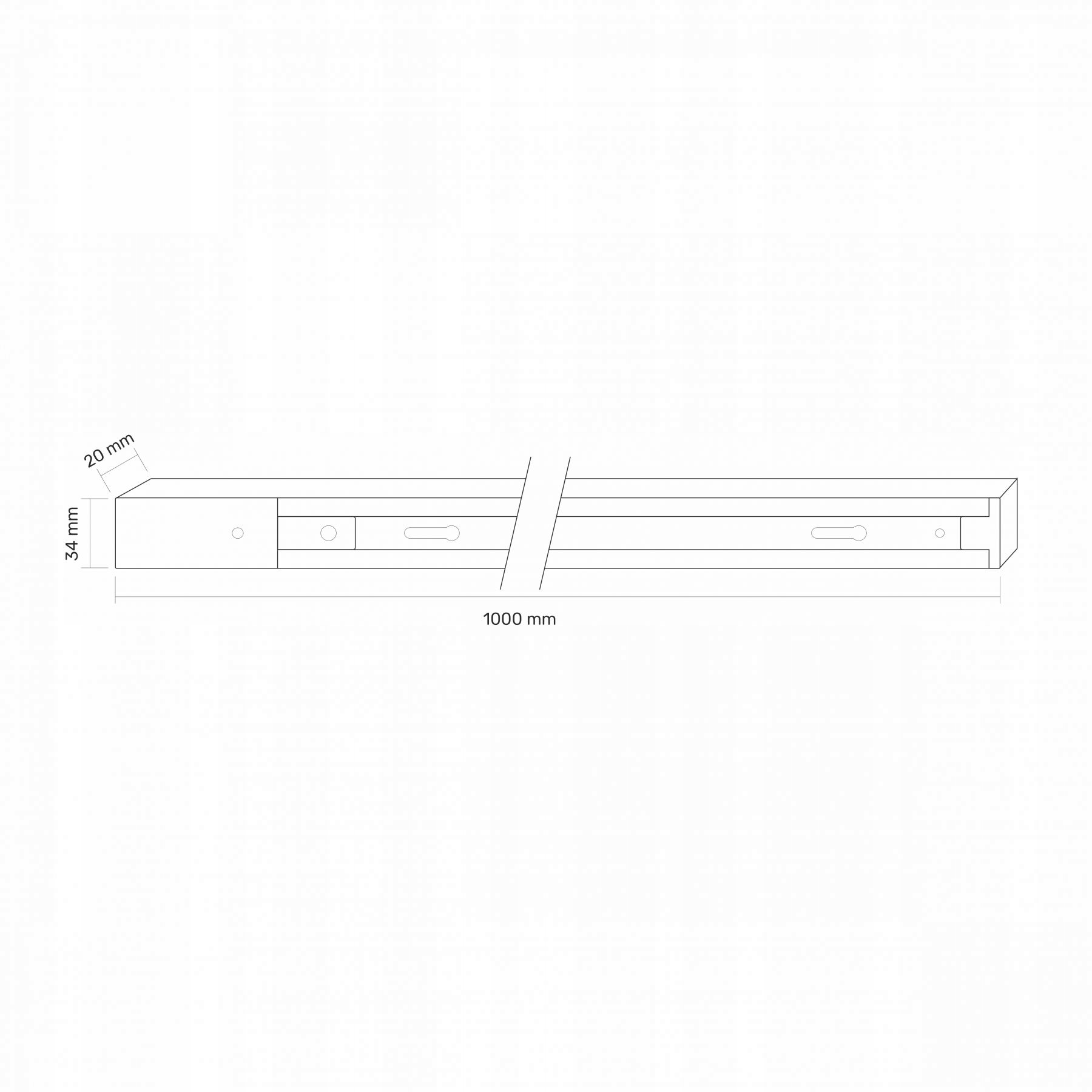 SZYNOPRZEWÓD BIAŁY 1m + 2x REFLEKTOR LED HALOGEN GU10 łatwy montaż Długość 1 m