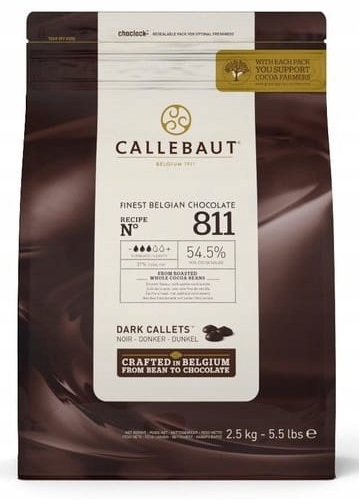 Czekolada deserowa 811 Callebaut 2500 g Data 1.10.2027