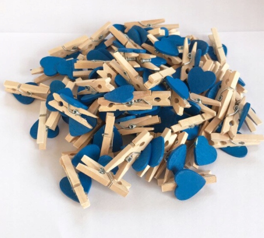 

Spinacze klamerki serce granatowe 3 cm 5 sztuk