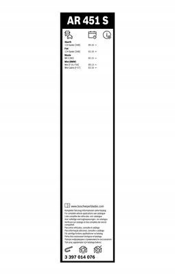 Wycieraczki Bosch Aerotwin AR451S 450/475 MM Mazda MX-5 Mini Fiat 124