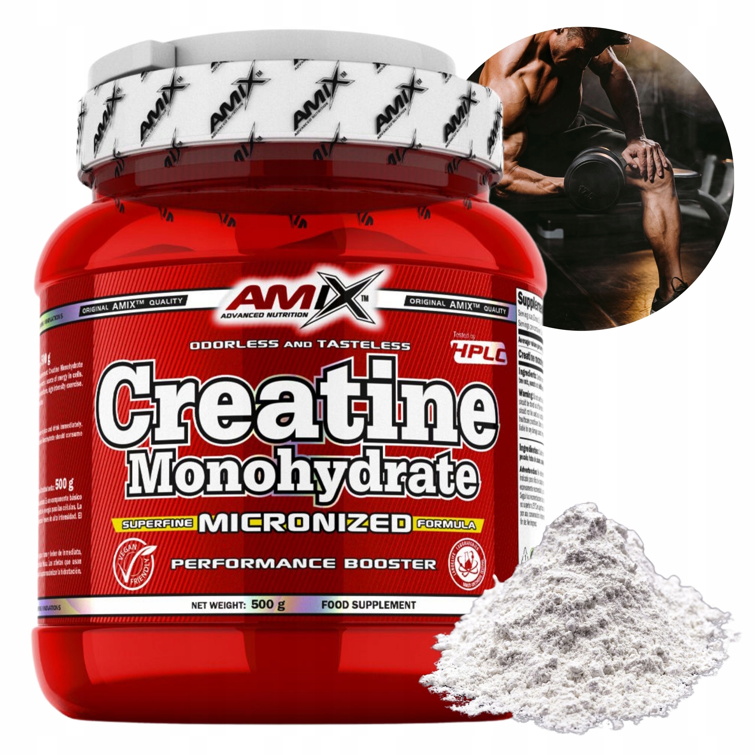 Amix Kreatin Monohydrát v prášku 500 g creatine monohydrate monohydrant
