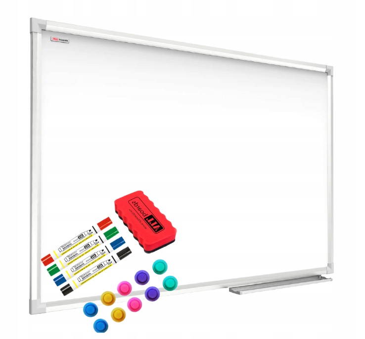 TABLICA DO BIURA 60X40 BIAŁA MAGNETYCZNA+AKCESORIA
