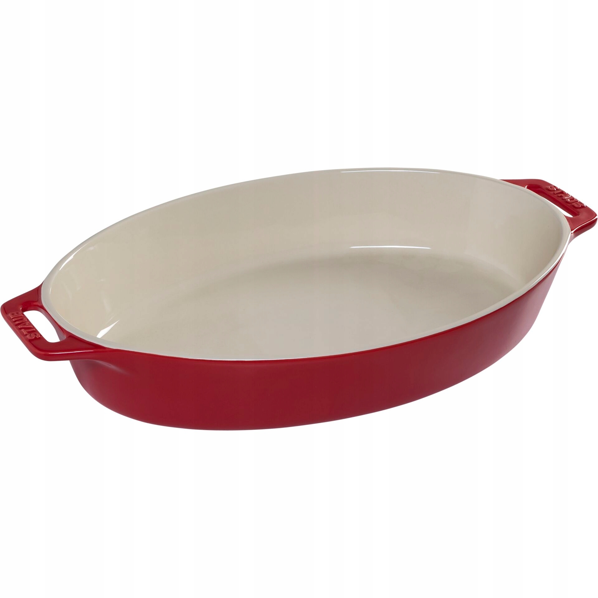 Staub keramická zapekacia nádoba, oválna, červená, 37 cm