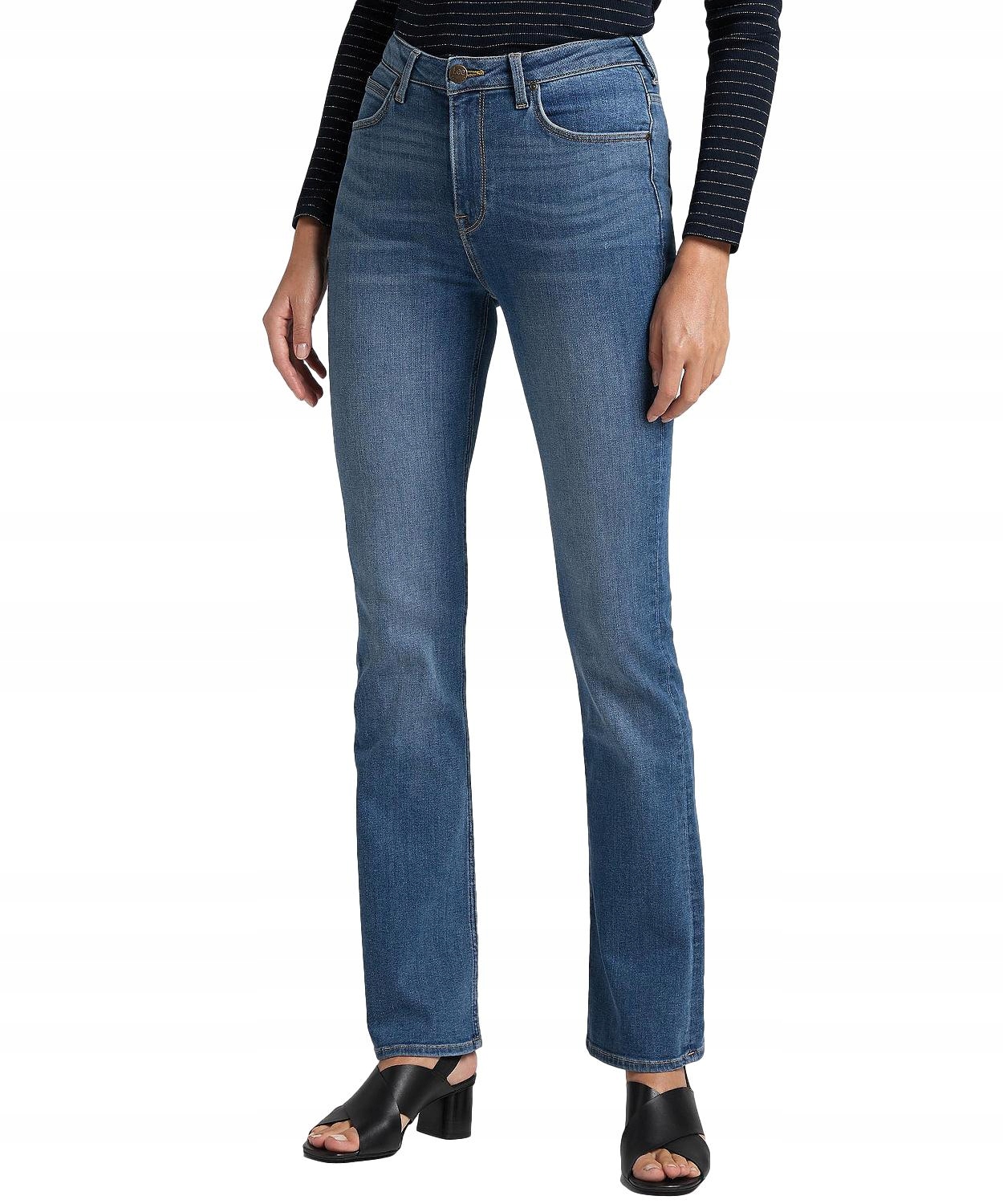 Džíny Lee Breese Bootcut 112107297 L31TQDTO Mid Worn Martha W 29 L 33