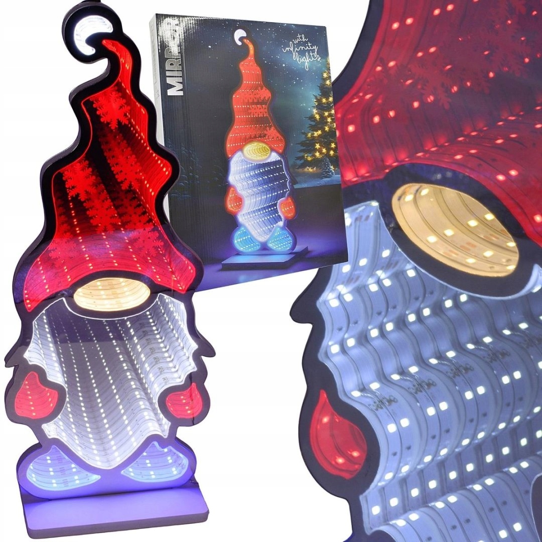 Zrcadlová Dekorace S Led Diodami, Efekt Infinity Mirror, Trpaslík Koopman