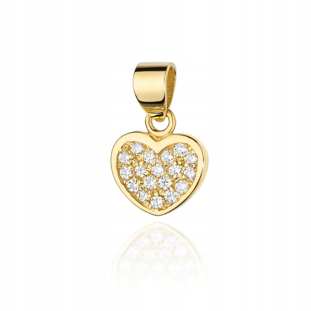 Zlatý přívěsek přívěsek srdce s diamanty Zlato 585 Brilant 0.15 ct
