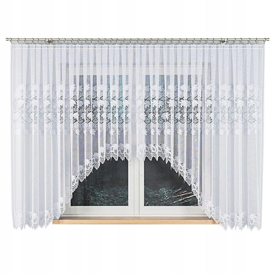 Záclona připravená na žabky Elżbieta 600x160 bílá