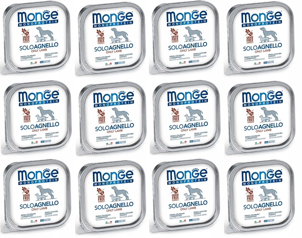 Levně Monge Dog Solo Jehněčí 12 x 150 g