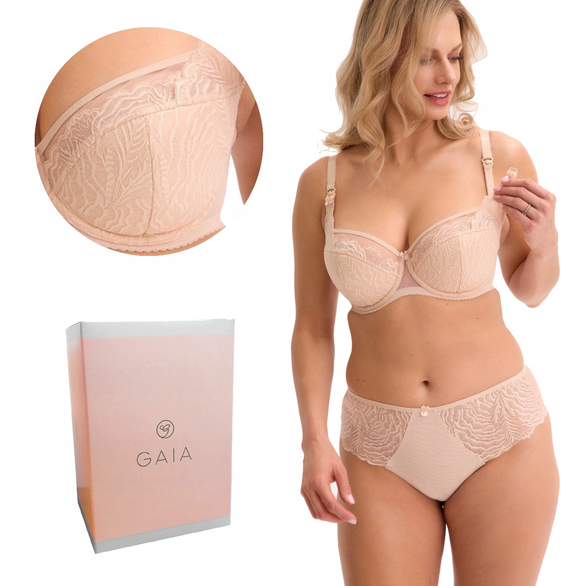 Podprsenka pro kojící ženy Mama 1227 polovyztužená béžová 75F