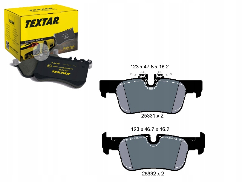 Sada Brzdových Destiček Textar 34216859917 342