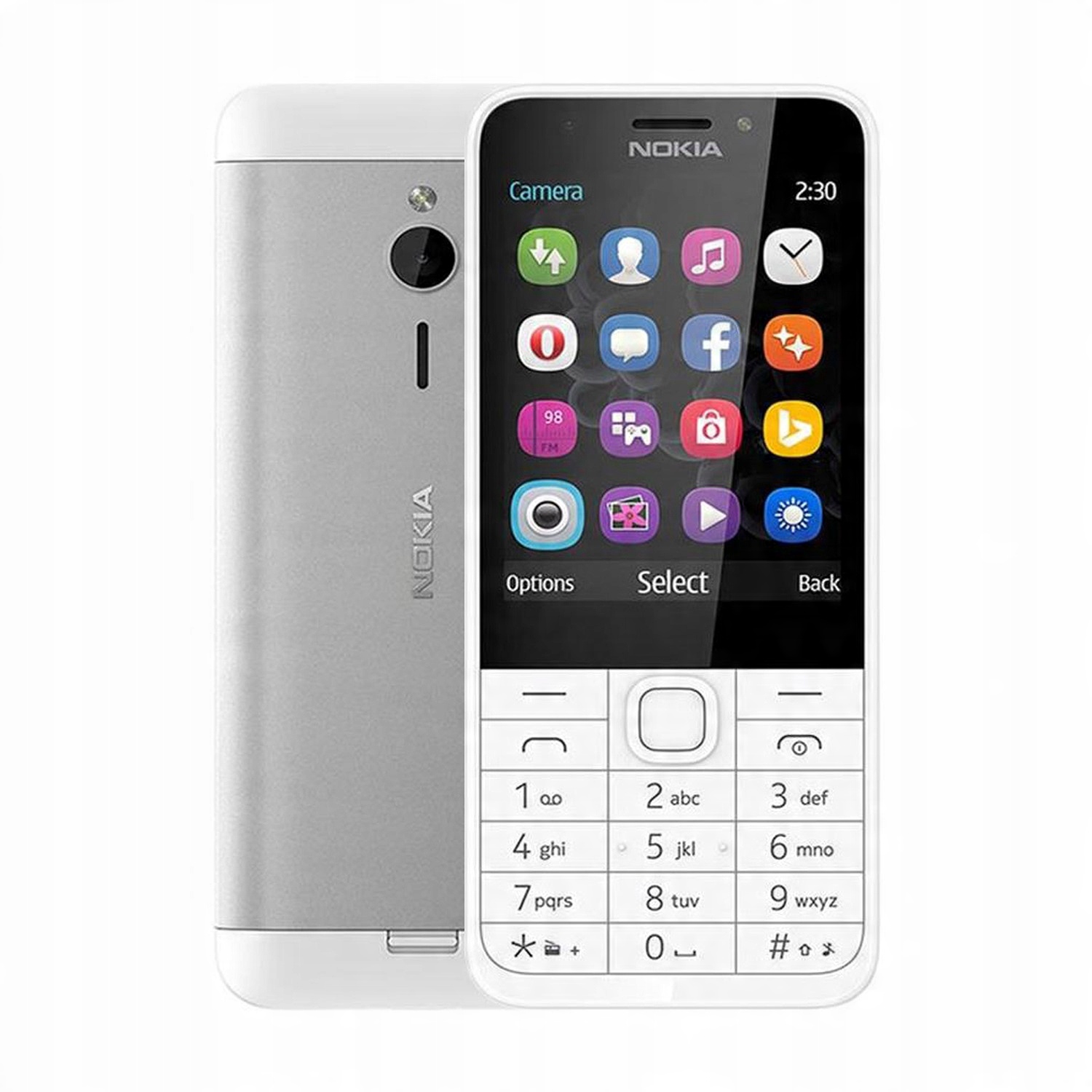 

Telefon Nokia 230 Dual Sim biały-srebrny