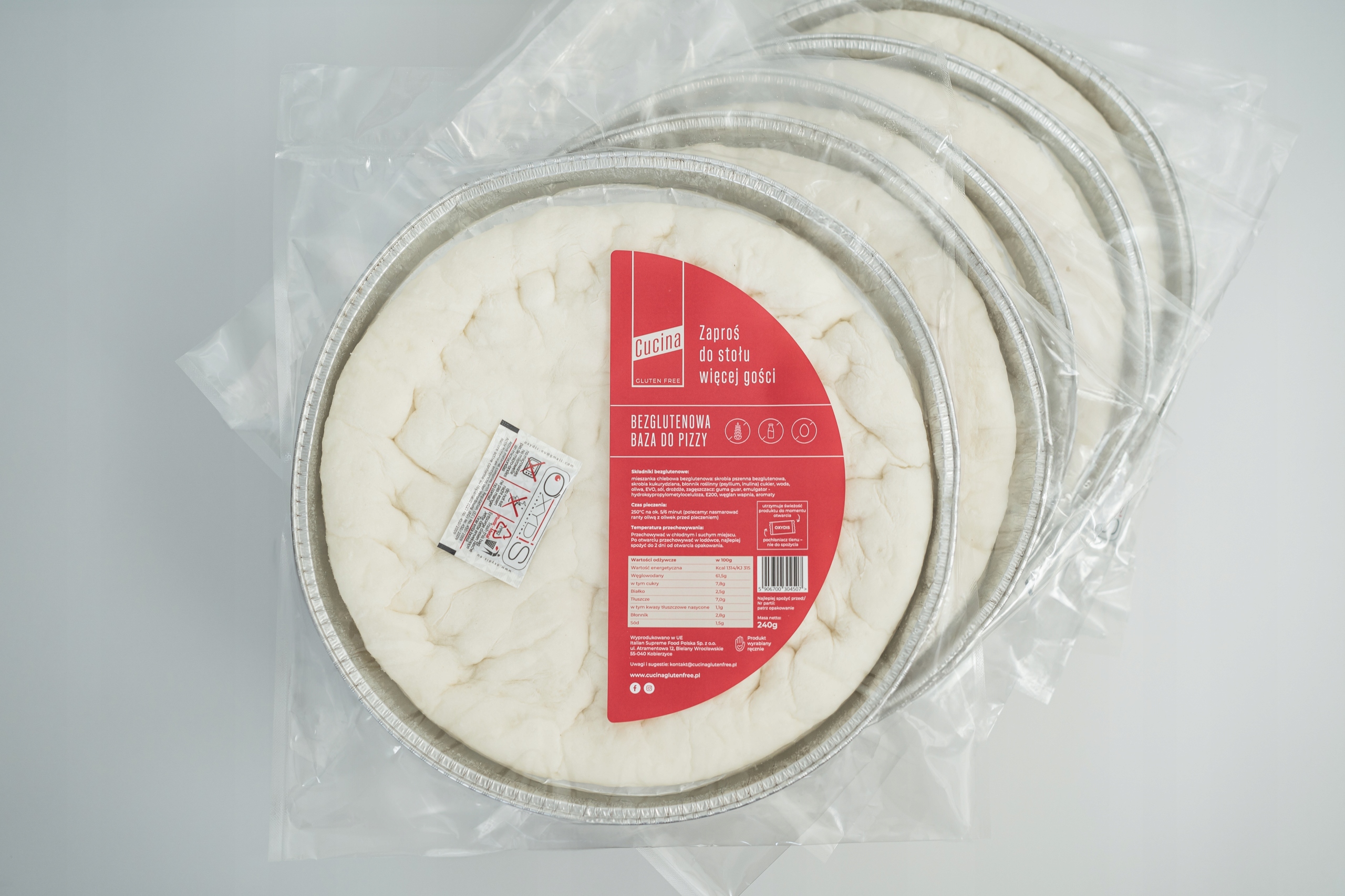 Levně 6 x Bezlepkový základ na pizzu 240 g Cucina