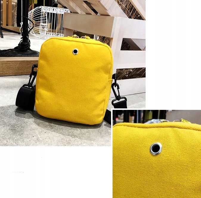 Torebka żółta saszetka listonoszka płótno miejska Cechy dodatkowe brak