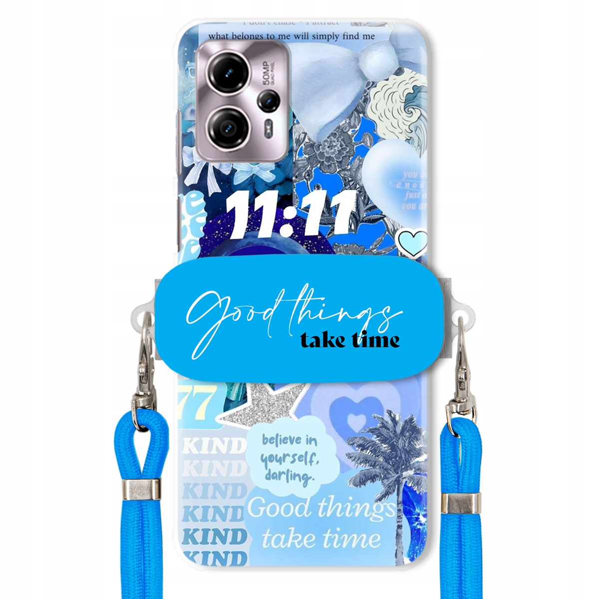 Puzdro pre Motorola G13 Držiak na vodítko Crossbody Good Things Take Time Lata