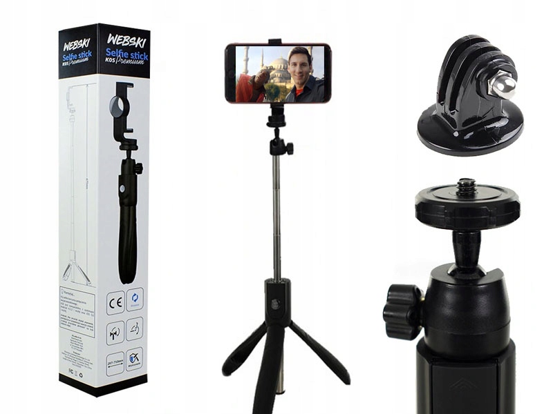 

Selfie Stick Ze Statywem Pilot Bezprzewodowy