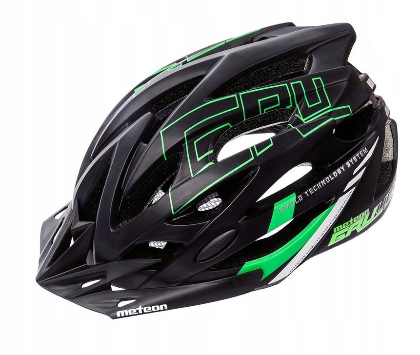 Kask rowerowy meteor regulowany r.L Gruver regulacja 58-61cm daszek