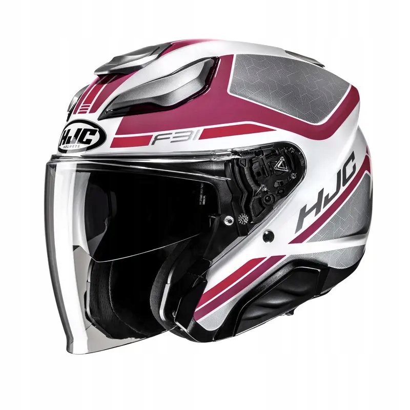 Moto prilba otvorená Hjc F31 Ceron Pink/Grey M