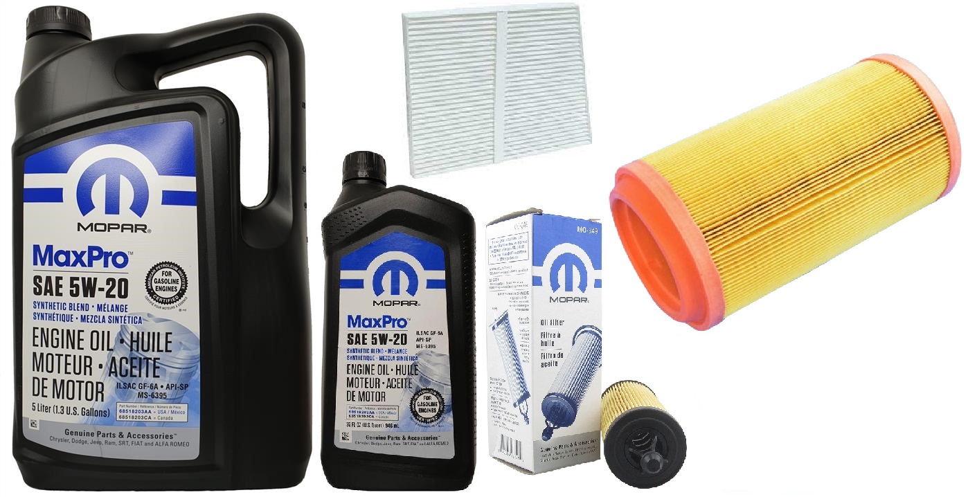 MOPAR 5W20 6L + FILTRY RAM PROMASTER 3,6 2014-2022