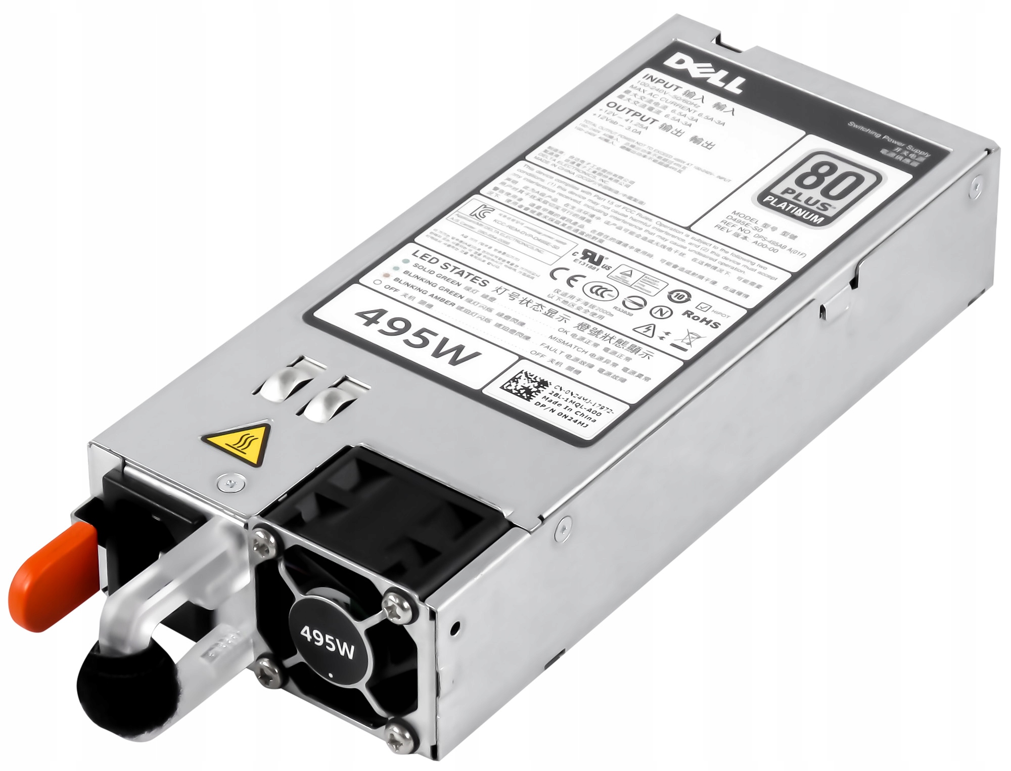 Dell 0N24MJ 495W D495E-S0 Napájecí zdroj pro PowerEdge R620 R720