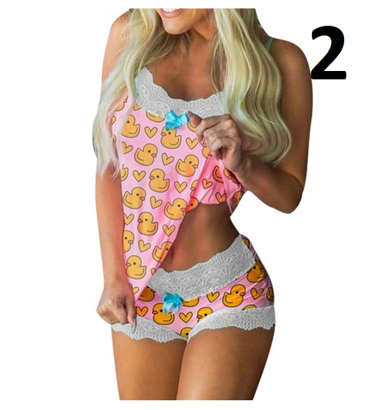 SEKSOWNA PIŻAMKA SATYNOWA KORONKA SPODENKI XL Marka Inna marka