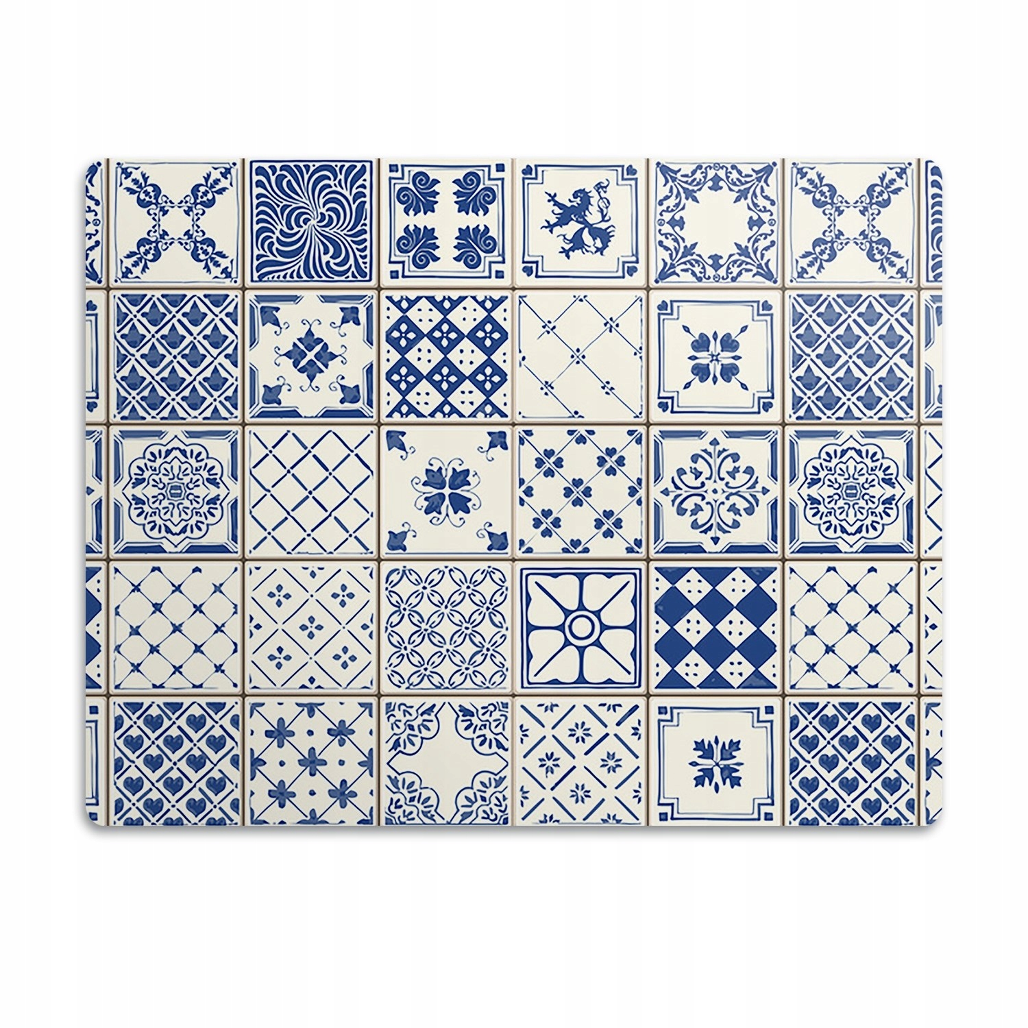 Levně Podložka pod misky Dlaždice modrá mozaika 90x60